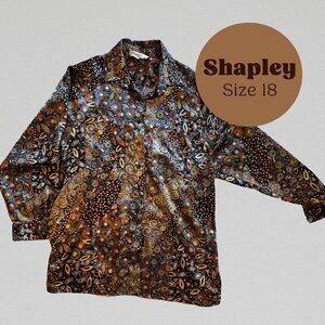 Super-soft vintage patterned silky shirt💛🖤